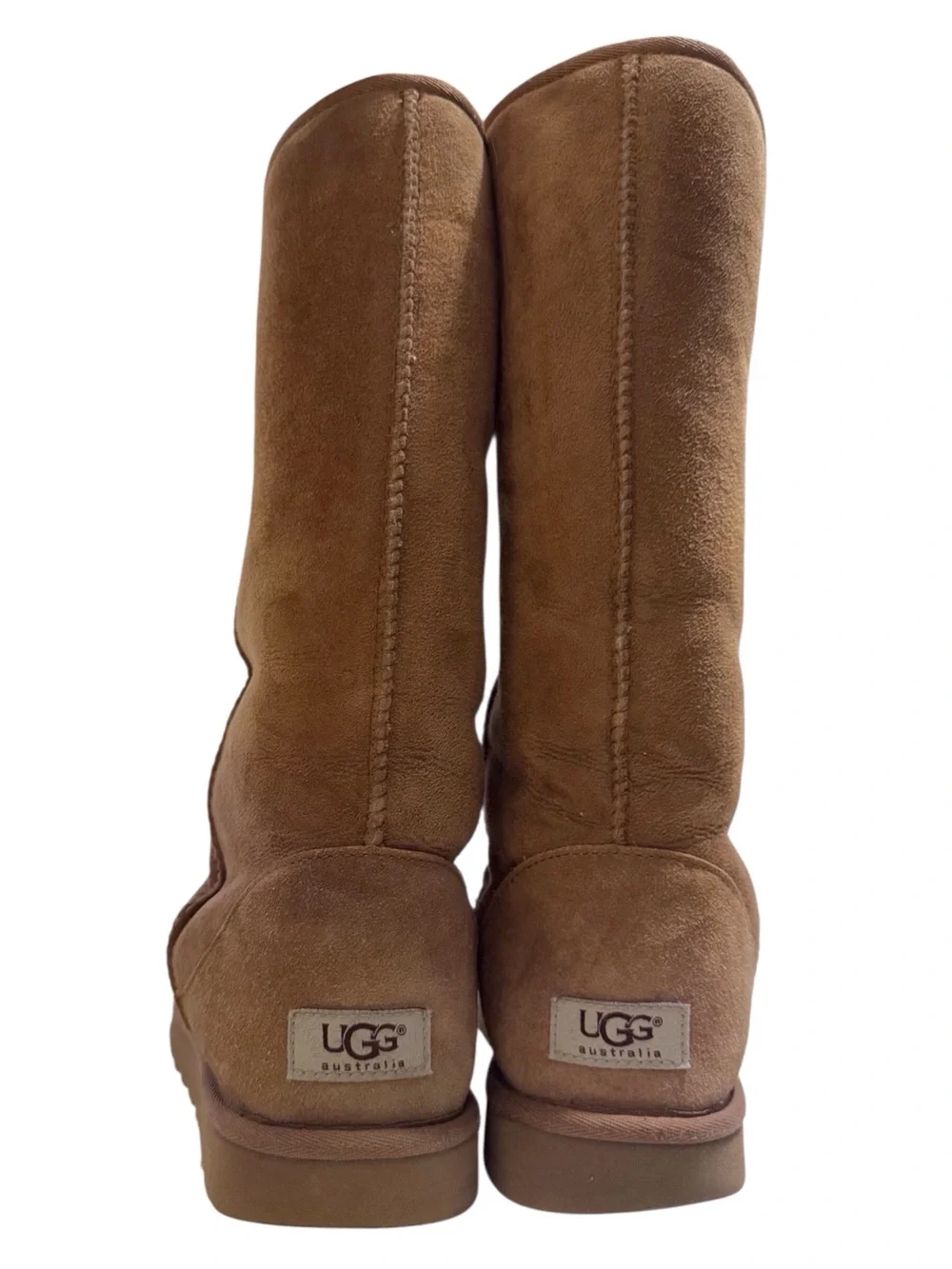 Ugg Boots Classic Tall Leather Suede Boot in Tan Size 10